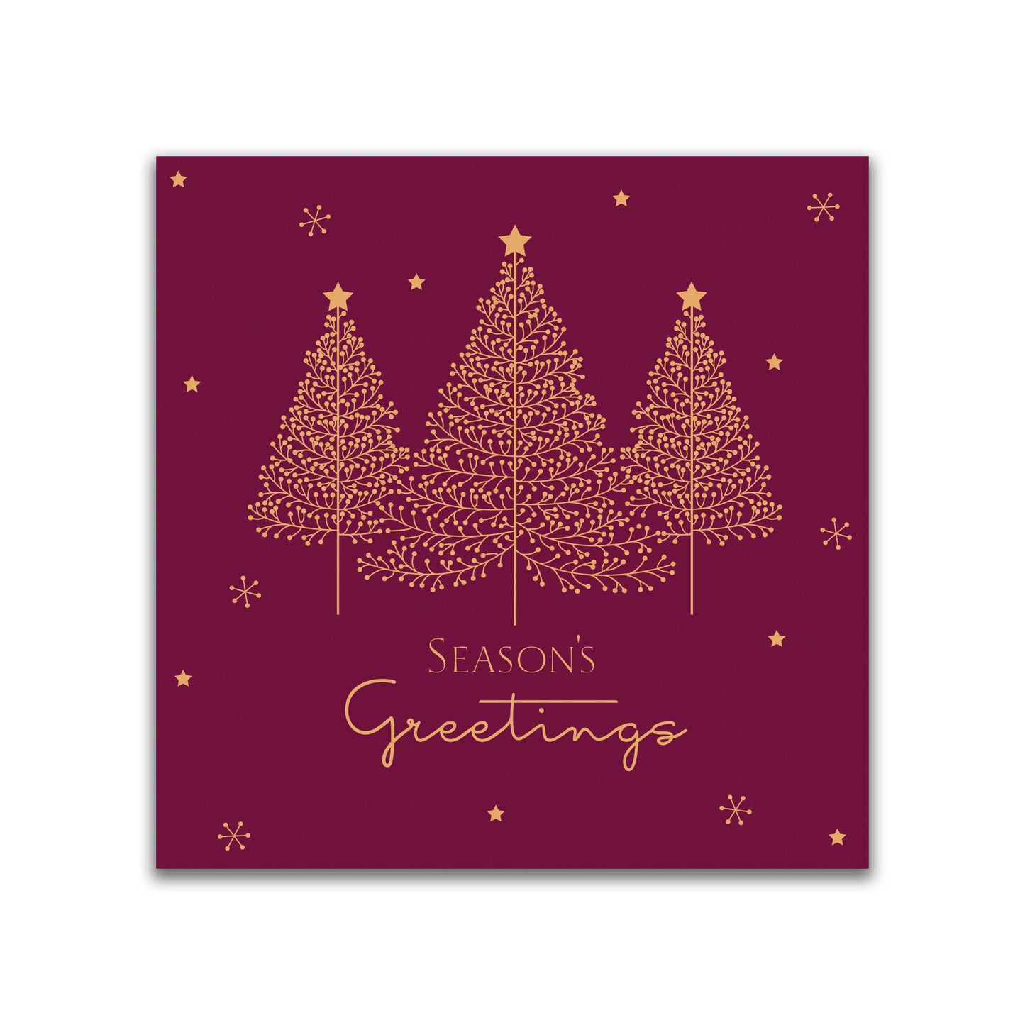 Pack Of 6 Season's Greetings Trees Charity Christmas Cards Multiple Charities