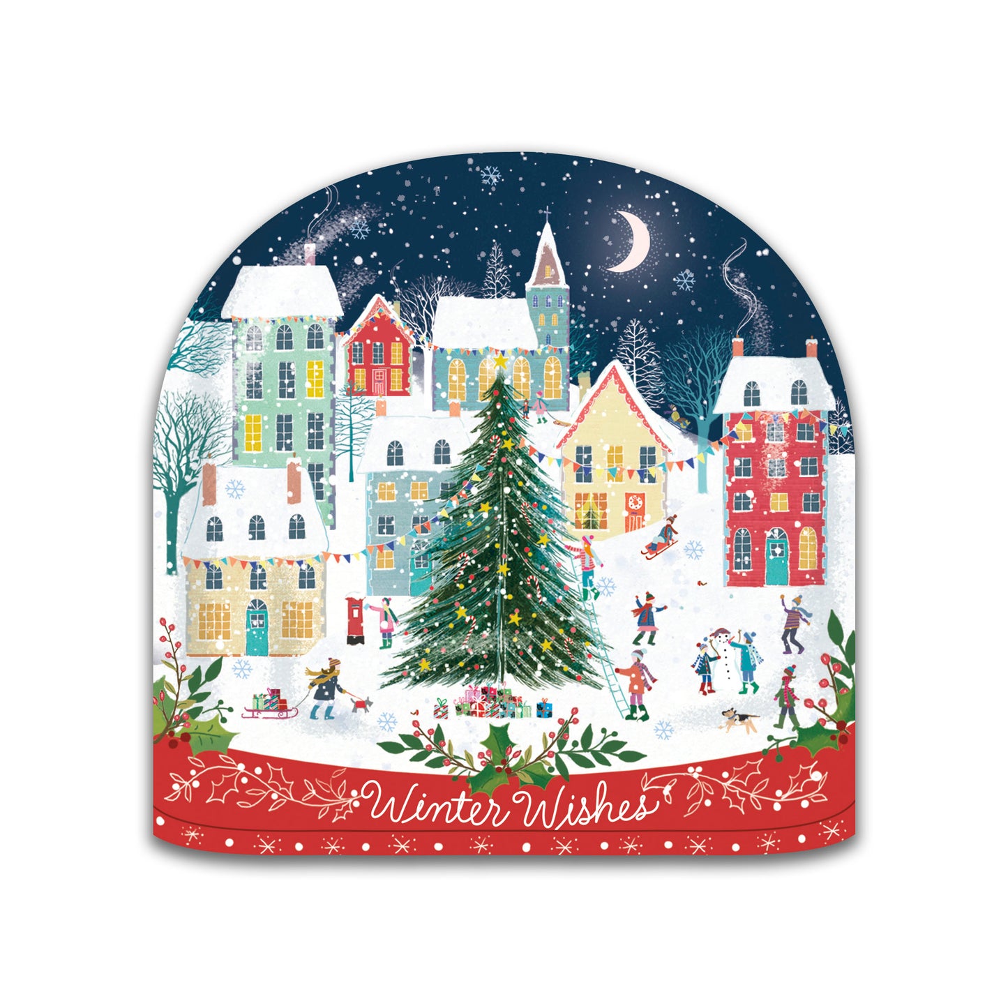 Pack Of 6 Snow Globe Winter Wishes Charity Christmas Cards Multiple Charities