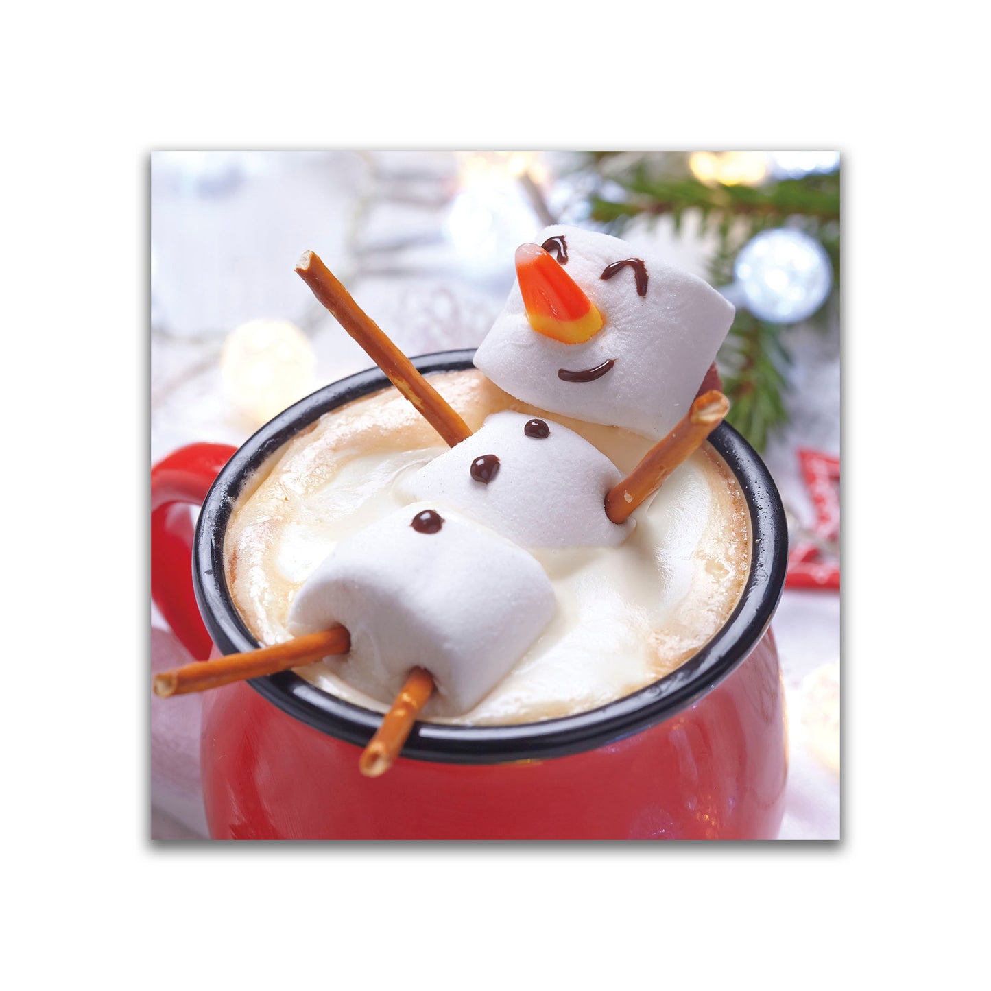 Pack Of 6 Marshmallow Snowman Charity Christmas Cards Multiple Charities