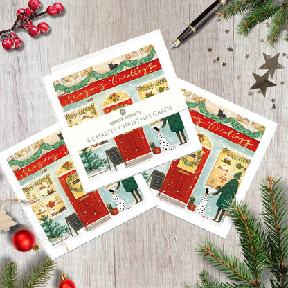 Pack Of 6 Season's Greetings Festive Charity Christmas Cards Multiple Charities