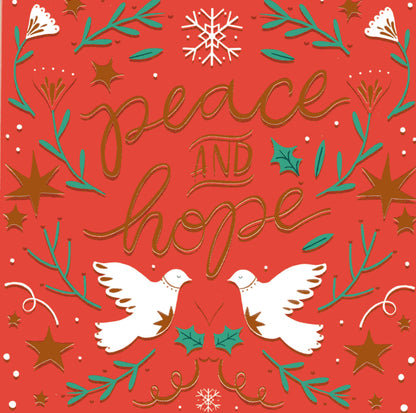 Box Of 10 Marie Curie Charity Peace & Hope Christmas Cards In 2 Designs