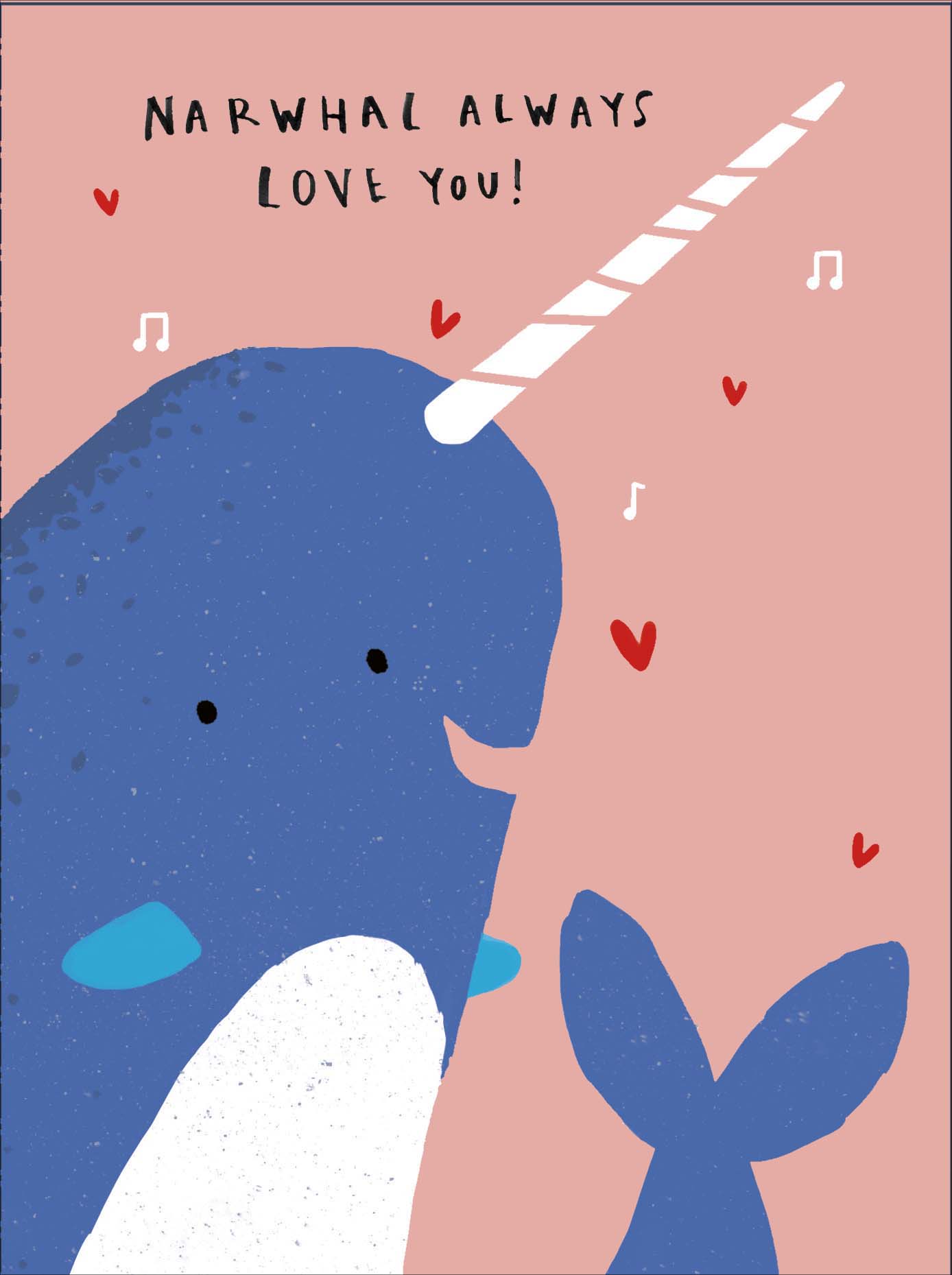 Narwhal Always Love You Valentine's Day Greeting Card