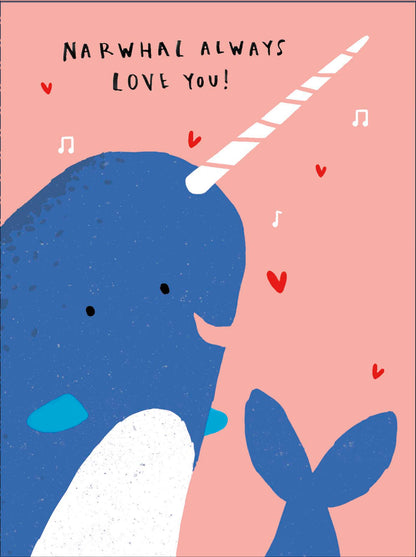 Narwhal Always Love You Valentine's Day Greeting Card