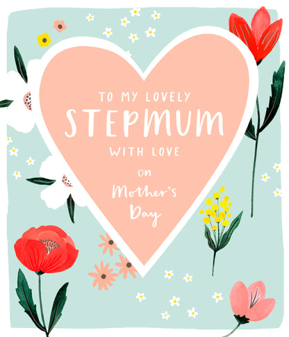 To My Lovely Stepmum With Love On Mother's Day Card