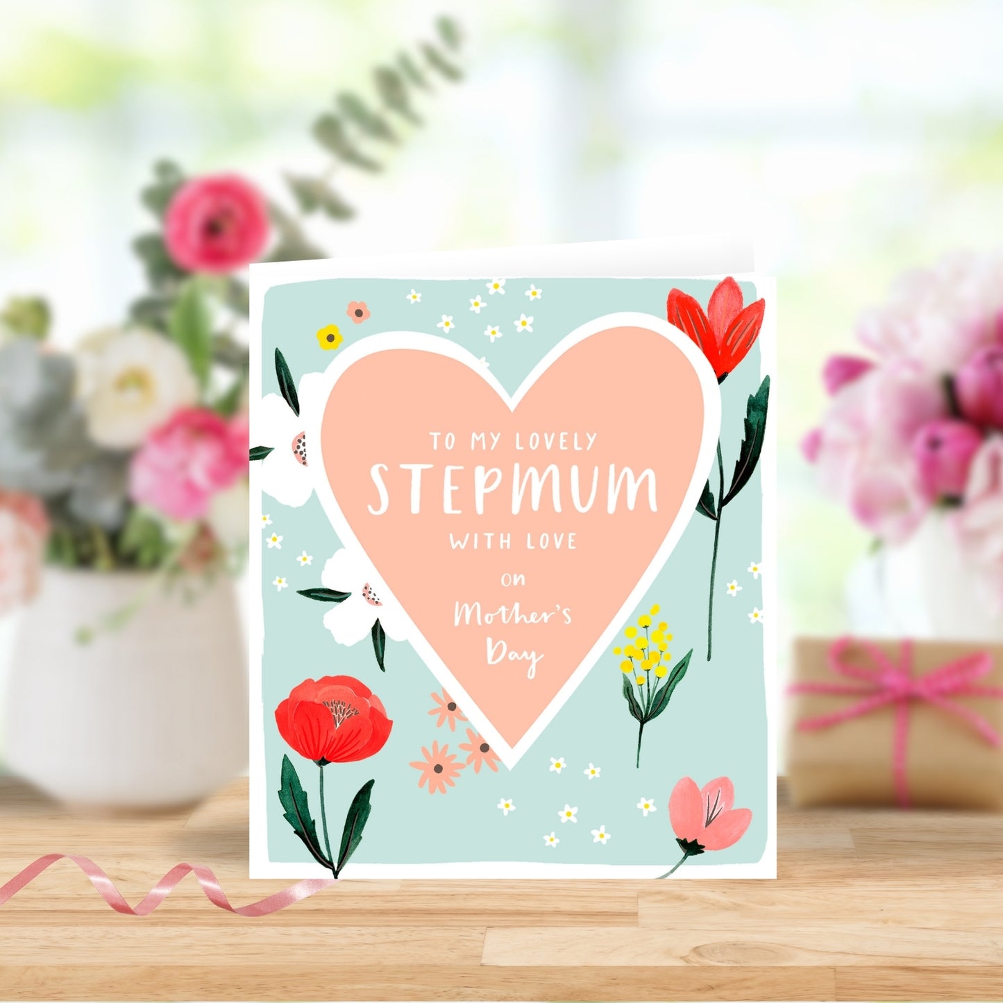 To My Lovely Stepmum With Love On Mother's Day Card