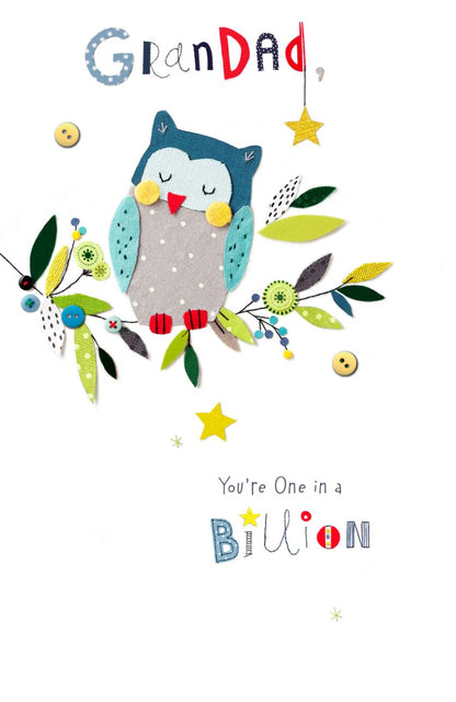 Grandad You're One In A Billion Button Box Father's Day Card