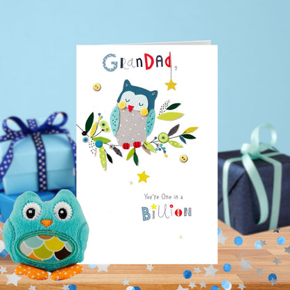 Grandad You're One In A Billion Button Box Father's Day Card