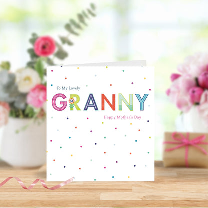 To My Lovely Granny Foiled Happy Mother's Day Card