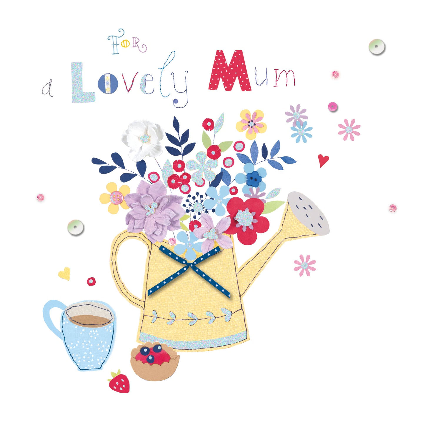 For A Lovely Special Mum Button Box Mother's Day Card