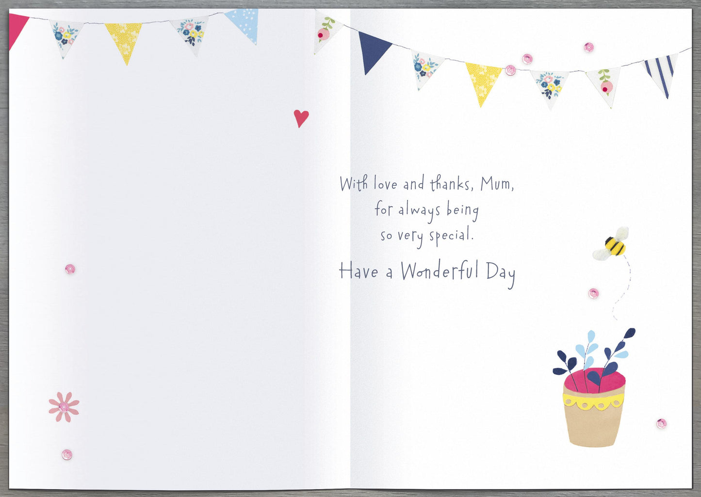 For A Lovely Special Mum Button Box Mother's Day Card