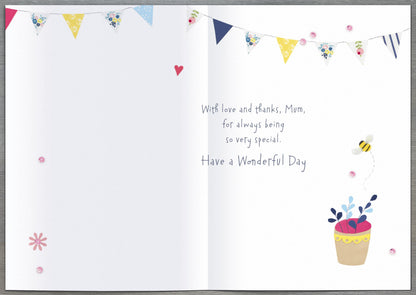 For A Lovely Special Mum Button Box Mother's Day Card
