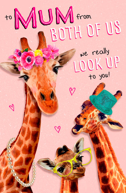 To Mum From Both Of Us Look Up Mother's Day Card
