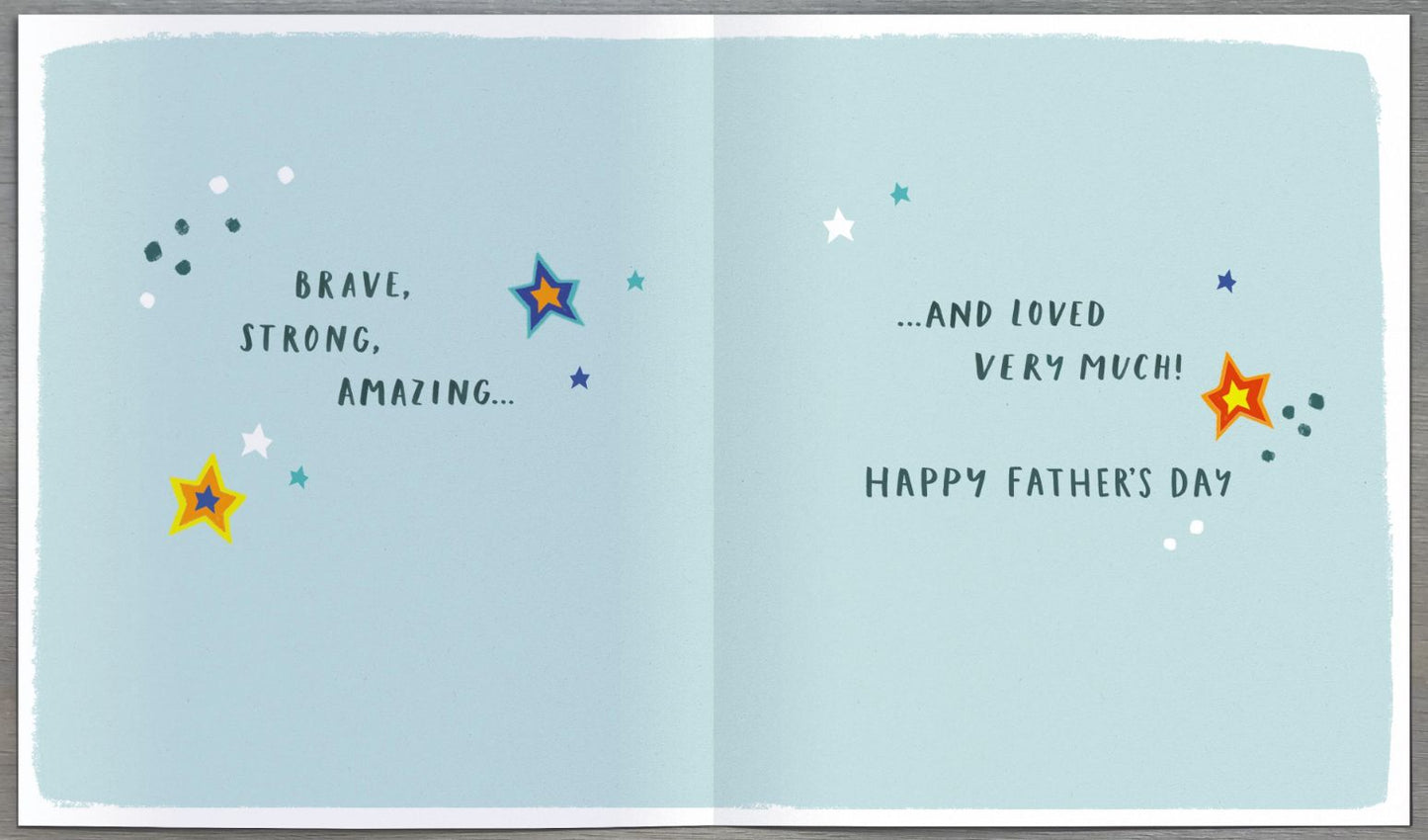 Daddy You're My Superhero Brave & Strong Happy Father's Day Card