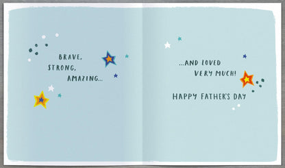 Daddy You're My Superhero Brave & Strong Happy Father's Day Card