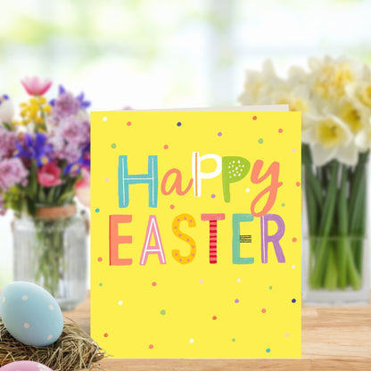 Fun Happy Easter Colourful Easter Greeting Card