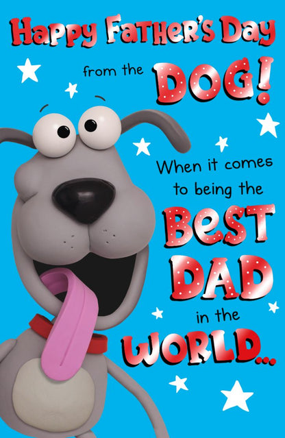 From The Dog! Best Dad In The World Funny Father's Day Card