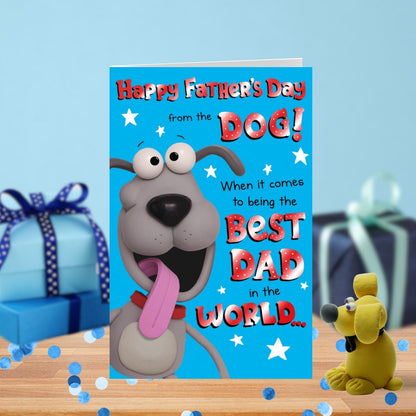 From The Dog! Best Dad In The World Funny Father's Day Card