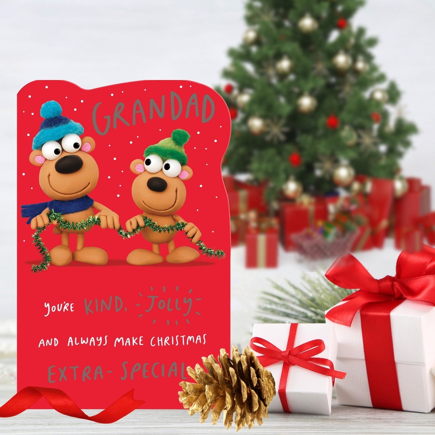 Crackers Grandad Funny Are You Santa In Disguise? Christmas Greeting Card