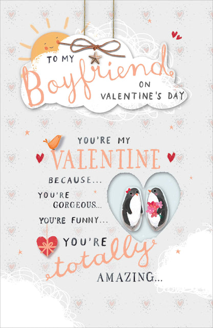 To My Boyfriend Embellished Valentine's Day Card