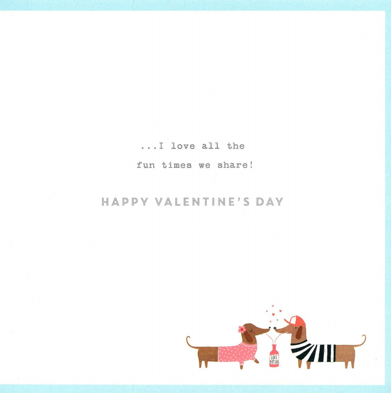 Amazing Boyfriend Puppy Love Potion Valentine's Day Hand-Finished Greeting Card