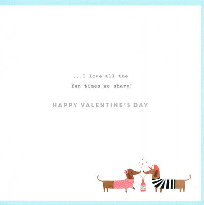 Amazing Boyfriend Puppy Love Potion Valentine's Day Hand-Finished Greeting Card