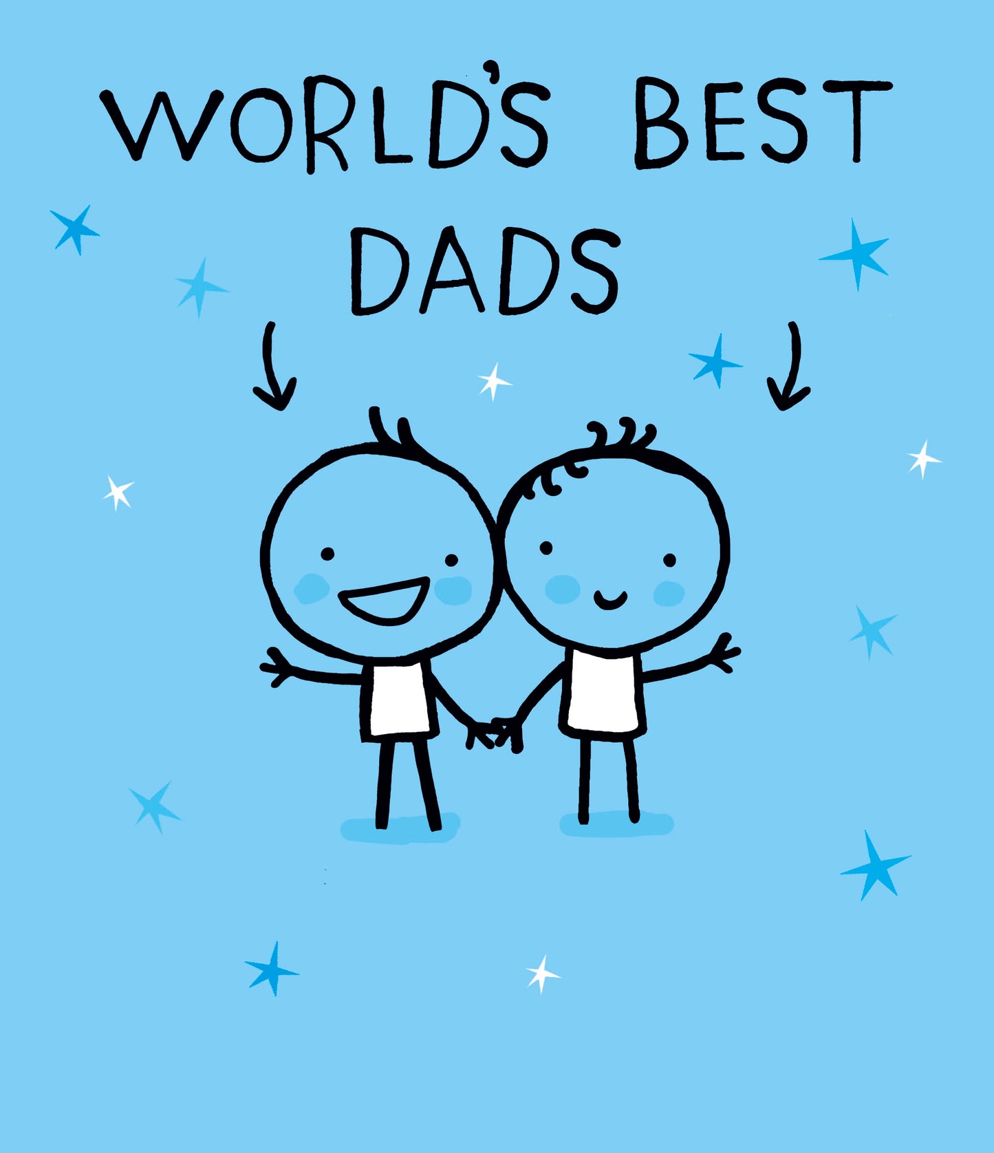 World's Best Dads Super Dads Unite! Father's Day Contemporary Greeting Card