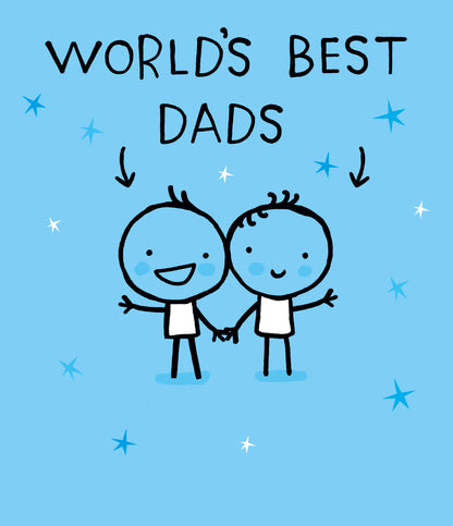 World's Best Dads Super Dads Unite! Father's Day Contemporary Greeting Card
