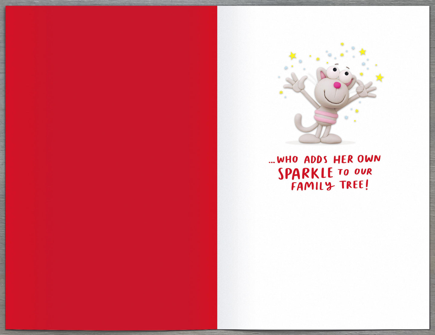 Crackers Lovely Daughter Cute Purrfectly Festive Cat Christmas Greeting Card