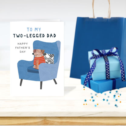 My Two Legged Dad From The Dog Pawsome Dad's Buddy Father's Day Greeting Card