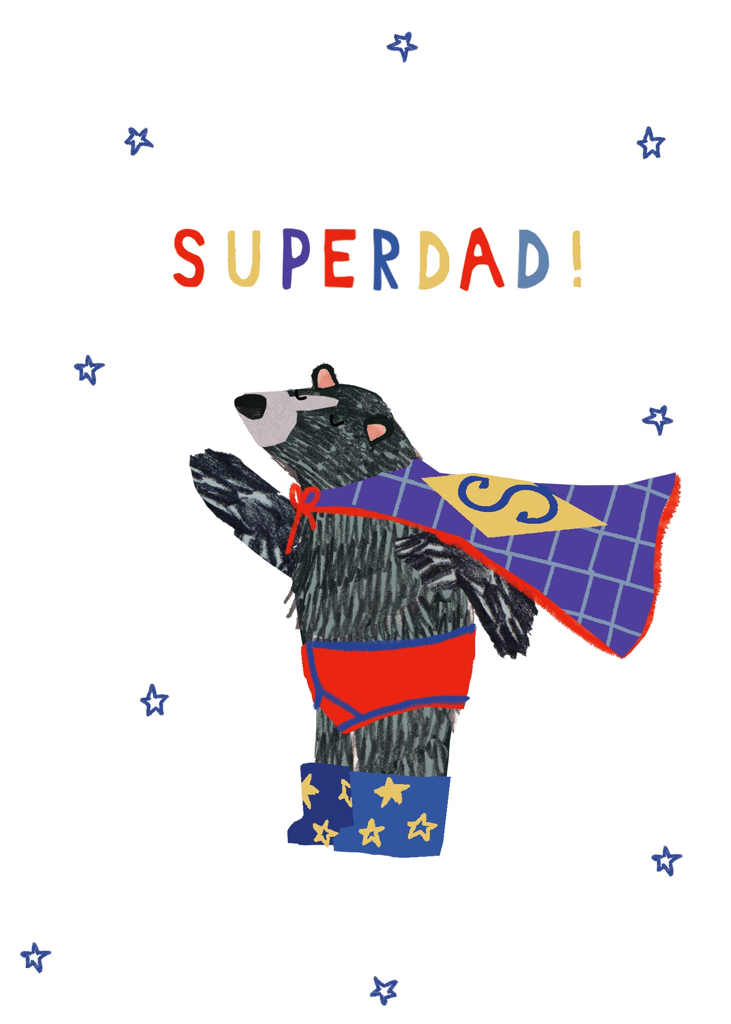 Superdad! Super Bear-Tastic! Father's Day Contemporary Greeting Card