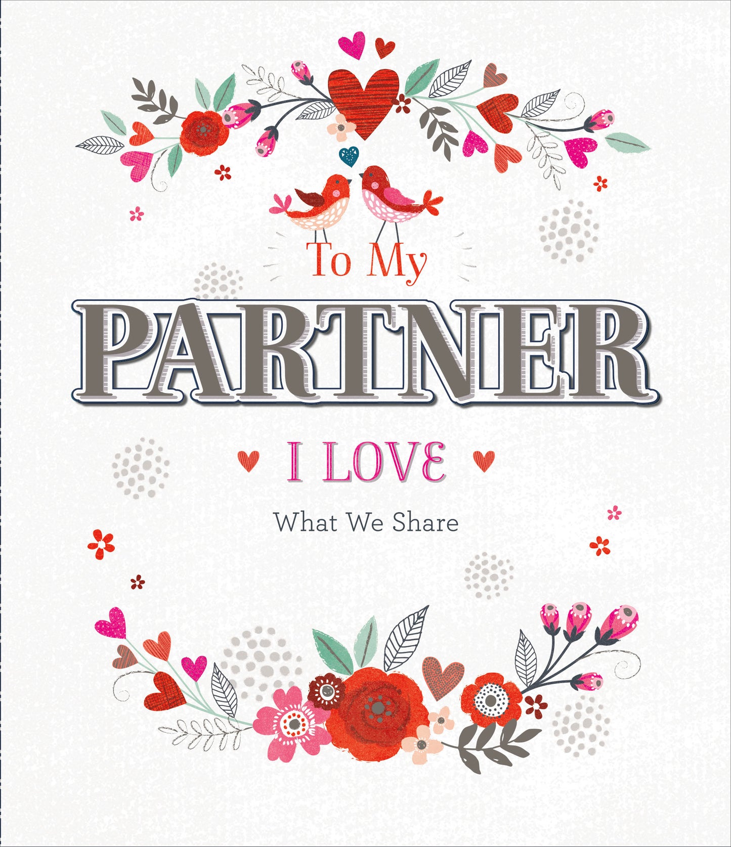 To My Partner Embellished Valentine's Day Card