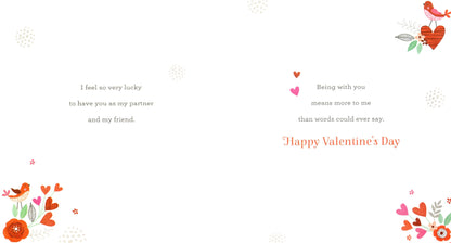 To My Partner Embellished Valentine's Day Card