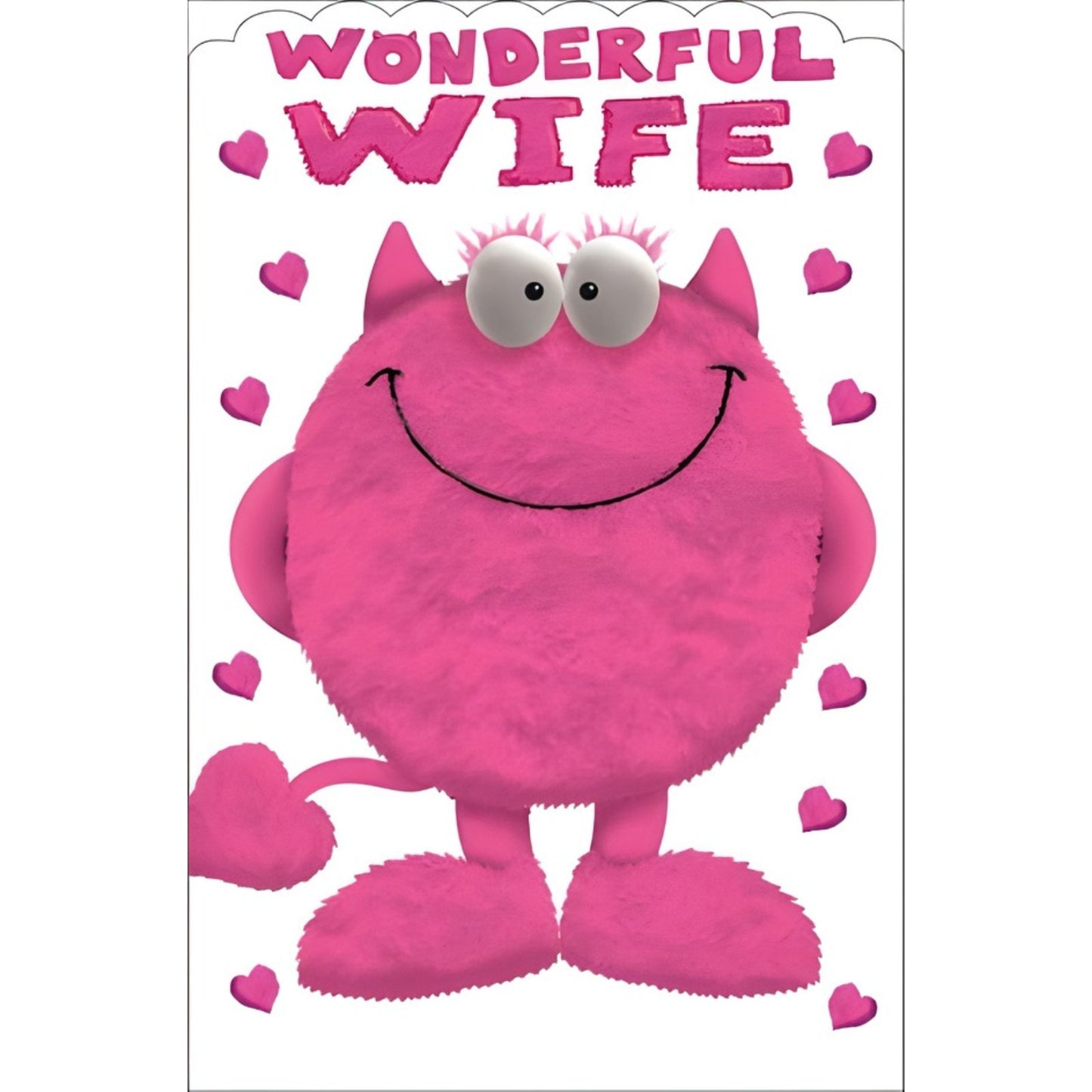 Wonderful Wife Love Monster Valentines Day Card