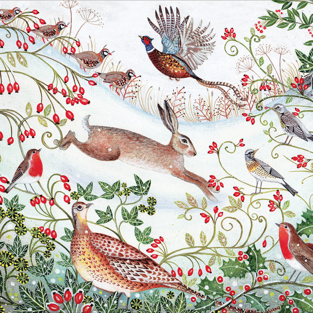 Box of 10 Christmas Cards In Winter Wildlife Designs