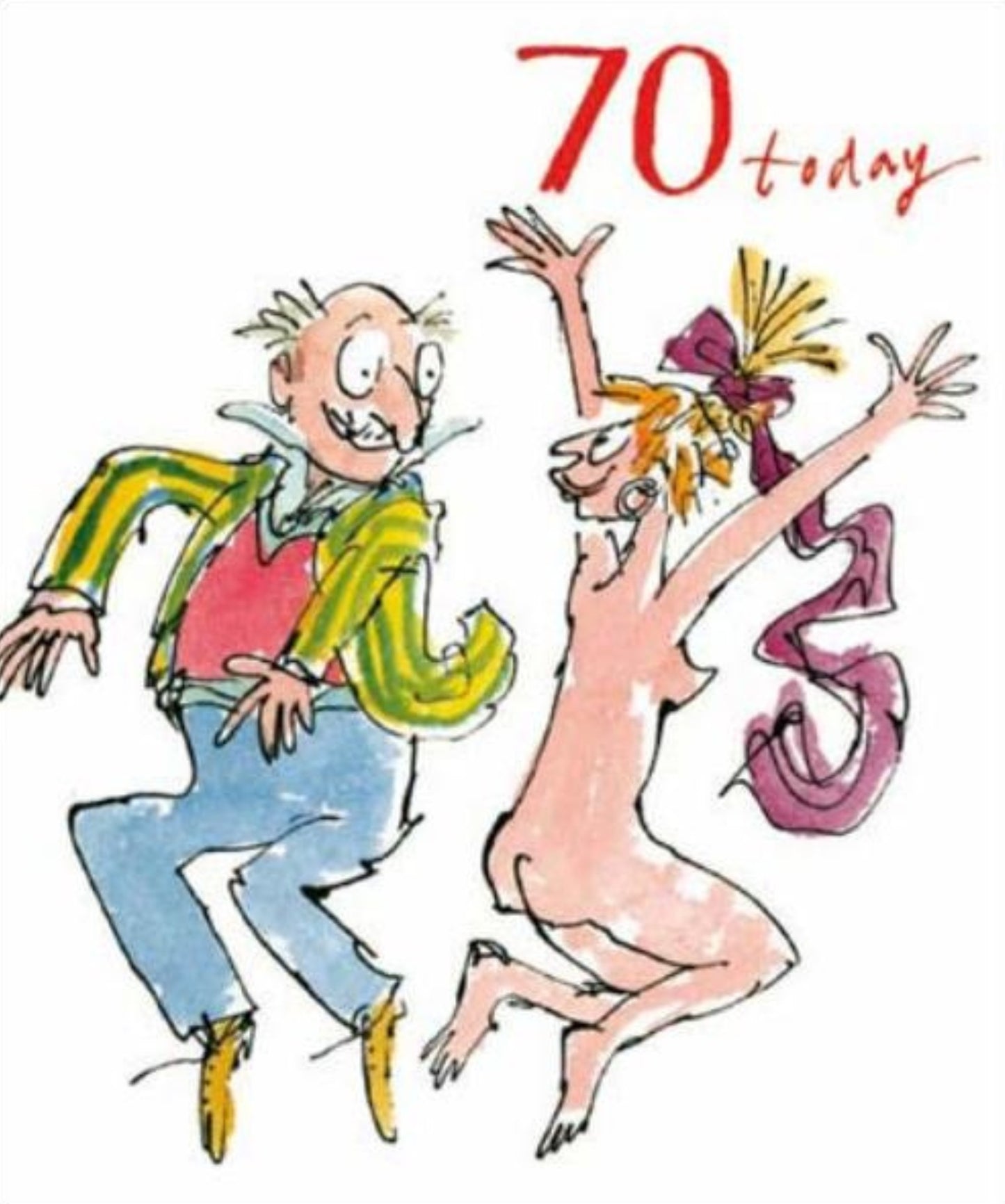 Quentin Blake 70th Birthday Greeting Card