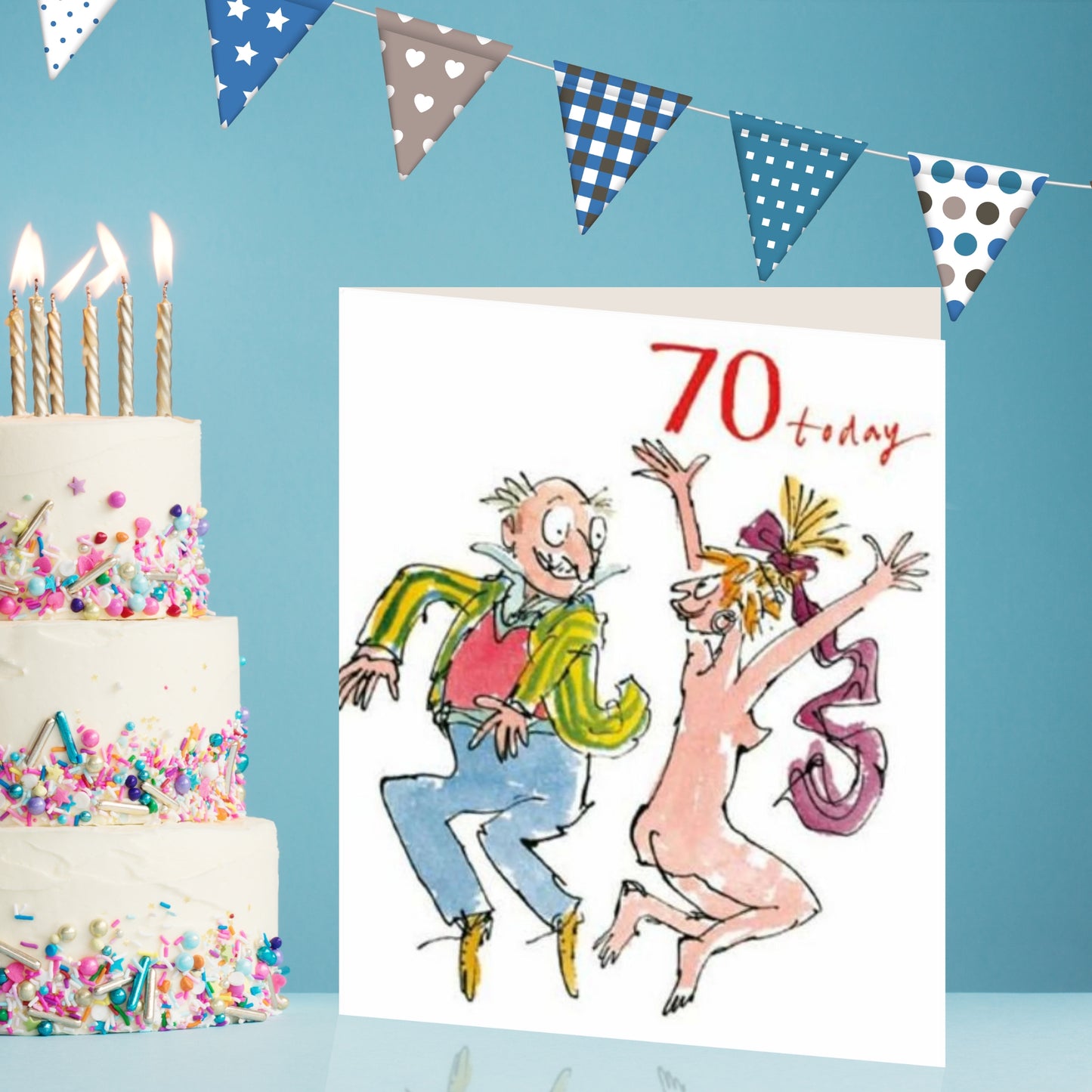Quentin Blake 70th Birthday Greeting Card
