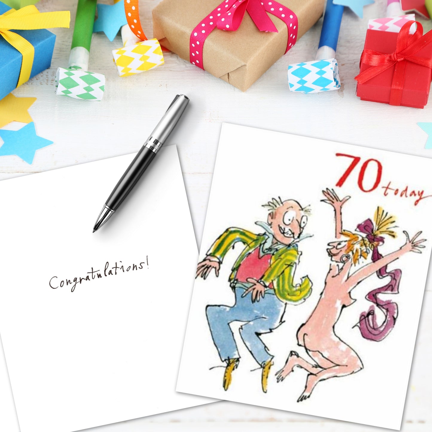 Quentin Blake 70th Birthday Greeting Card