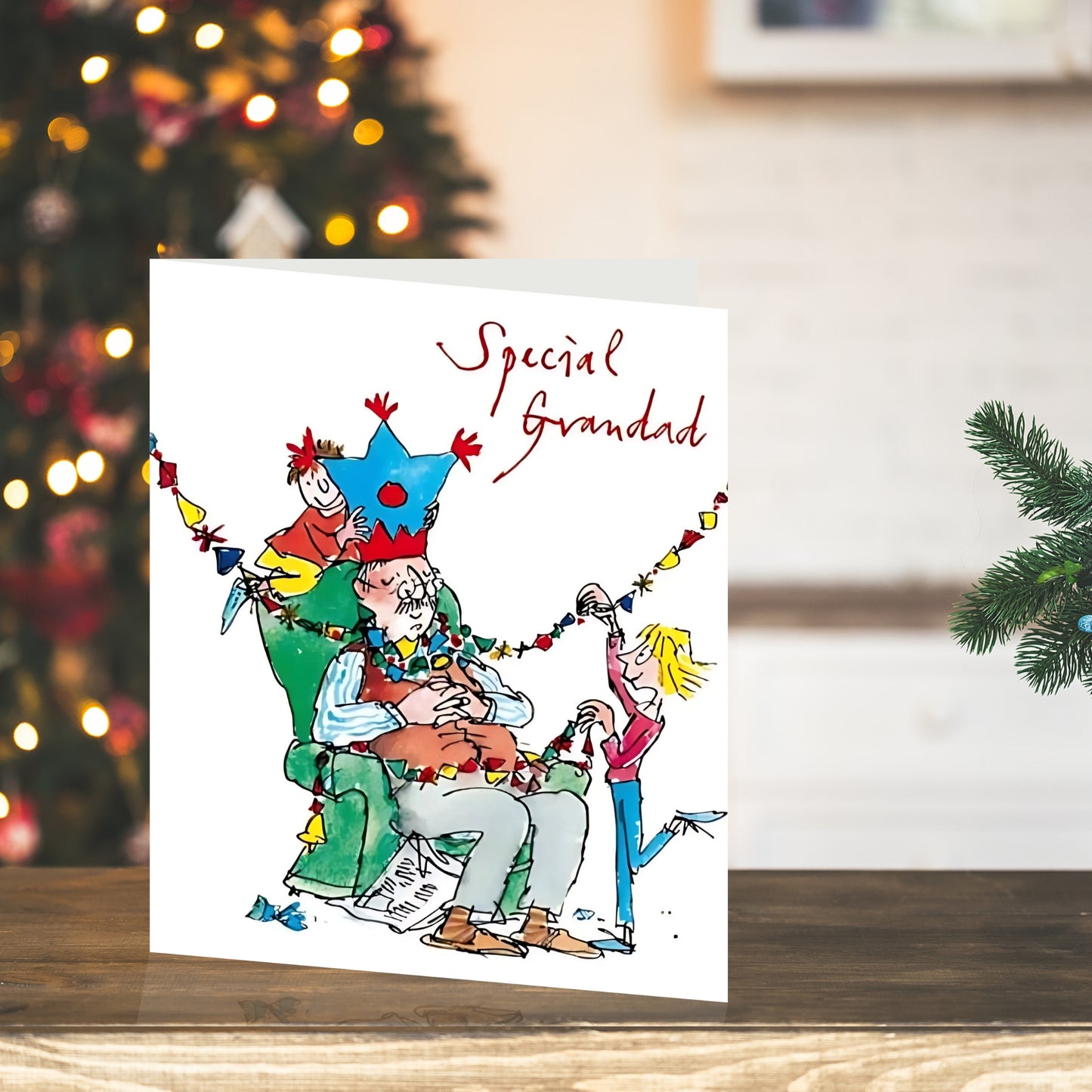 Special Grandad Quentin Blake Christmas Greeting Card