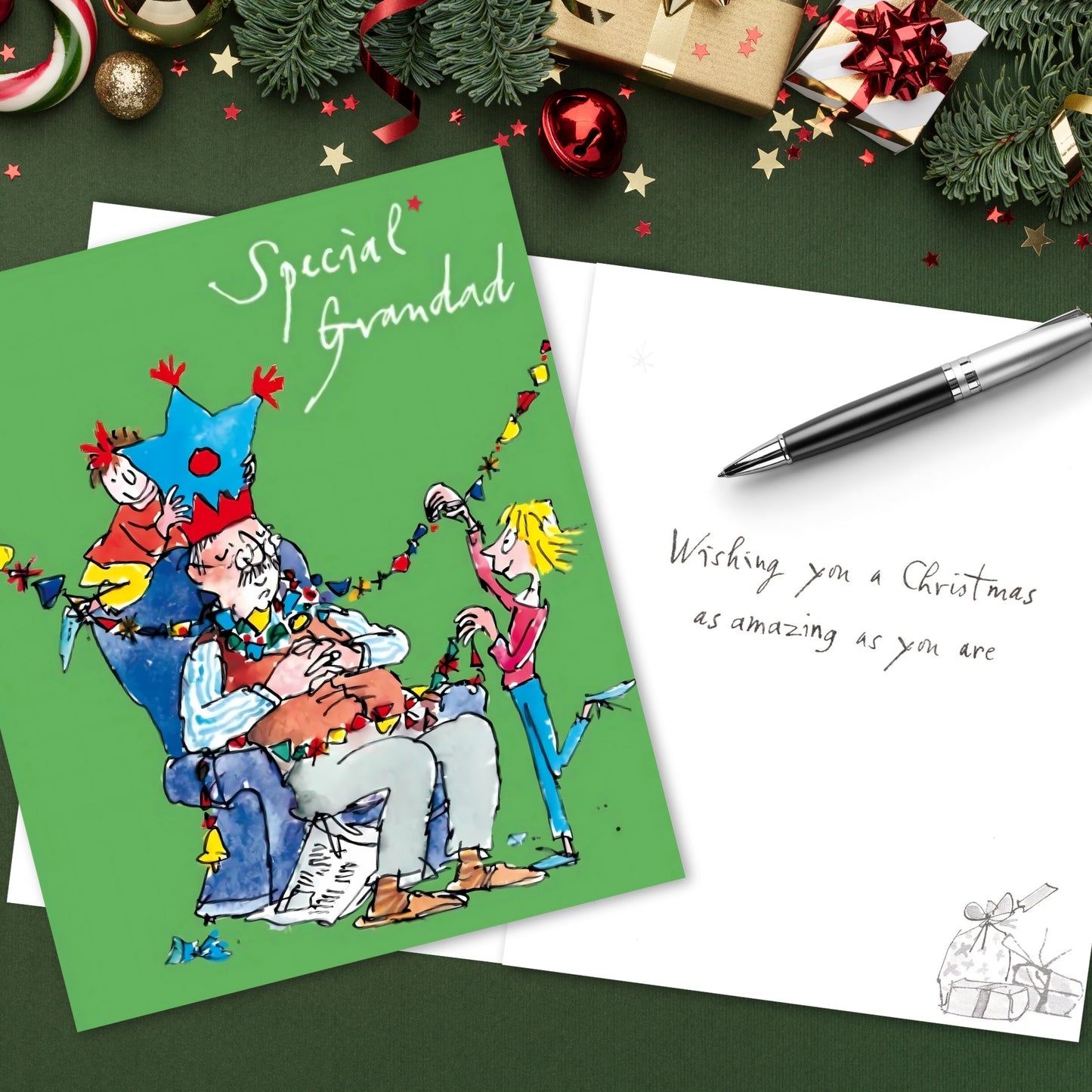 Special Grandad Quentin Blake Christmas Greeting Card
