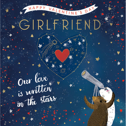 Girlfriend Written In The Stars Valentine's Day Card