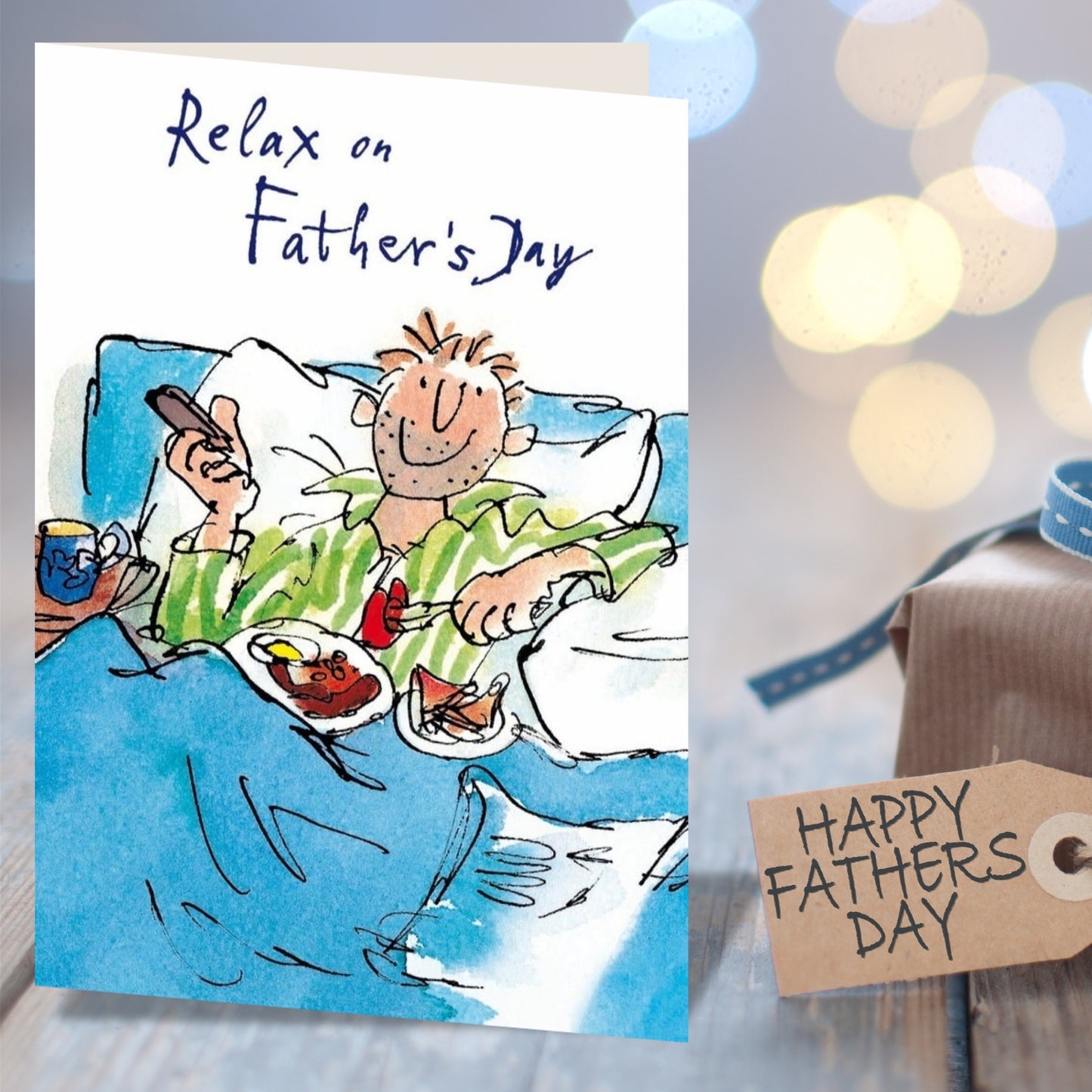 Quentin Blake Relax On Father's Day Greeting Card