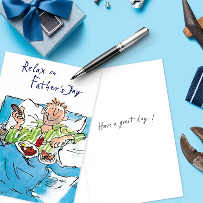 Quentin Blake Relax On Father's Day Greeting Card
