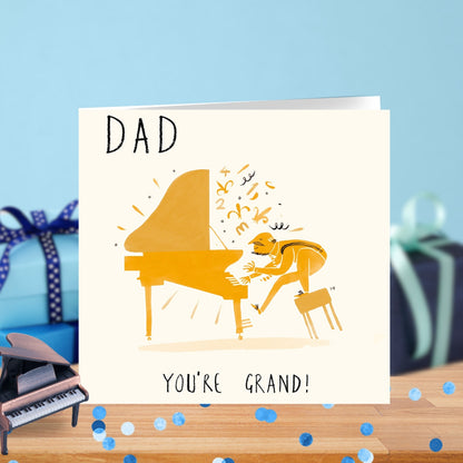 Dad You're Grand Happy Father's Day Greeting Card