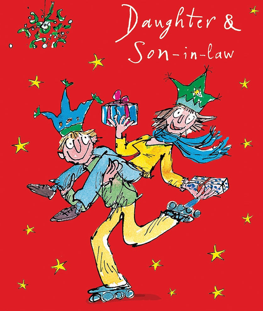 Daughter & Son-In-Law Quentin Blake Christmas Greeting Card