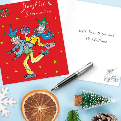 Daughter & Son-In-Law Quentin Blake Christmas Greeting Card