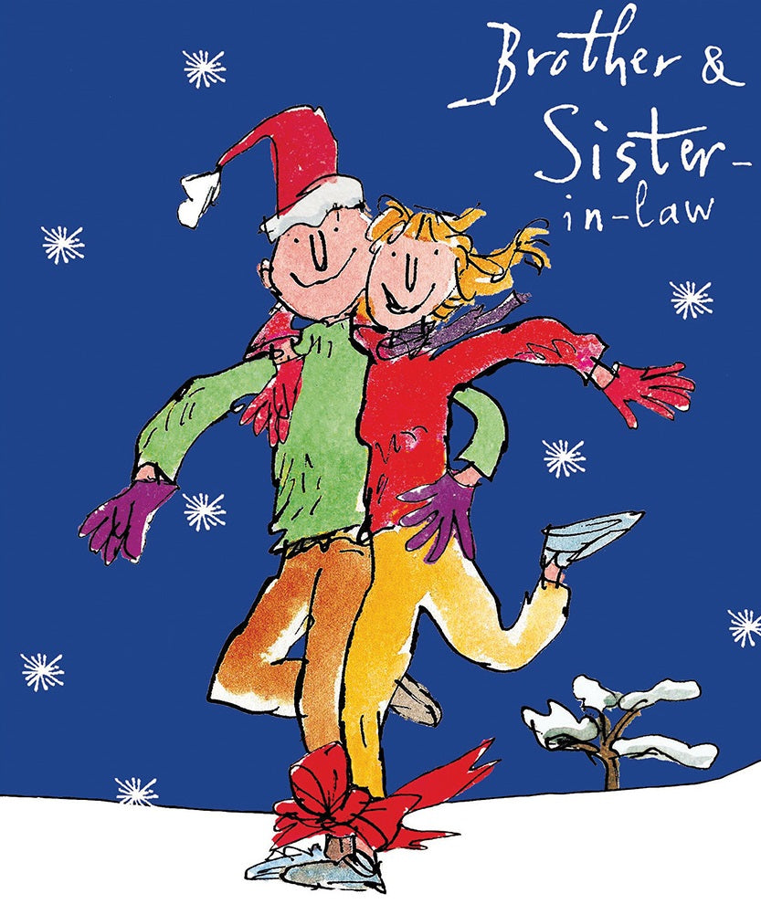 Brother & Sister-In-Law Quentin Blake Christmas Greeting Card
