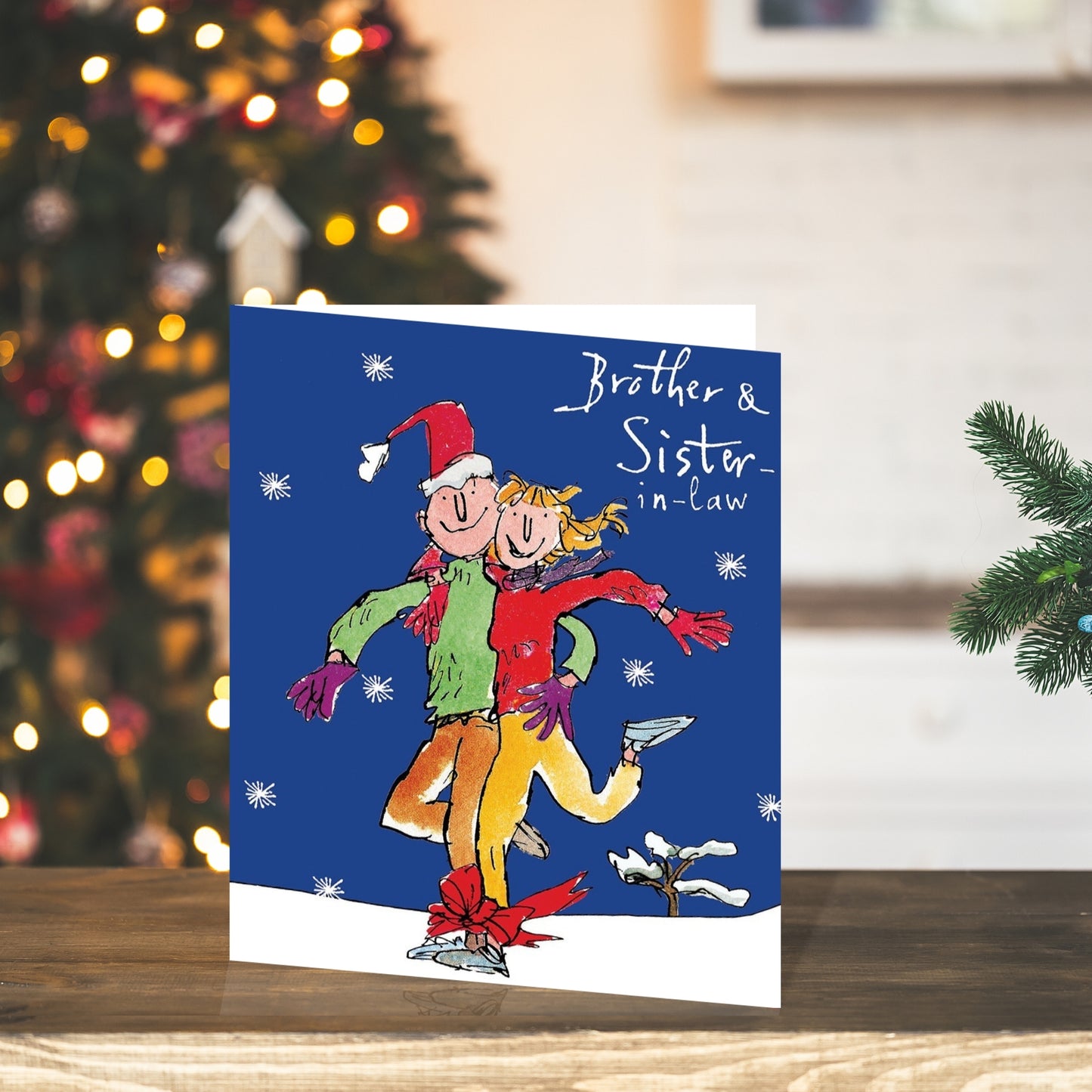Brother & Sister-In-Law Quentin Blake Christmas Greeting Card