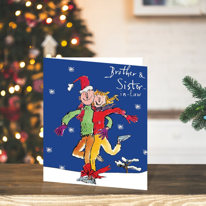 Brother & Sister-In-Law Quentin Blake Christmas Greeting Card