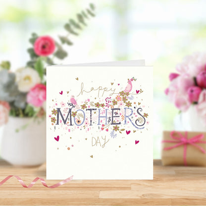 Birds & Floral Happy Mother's Day Card