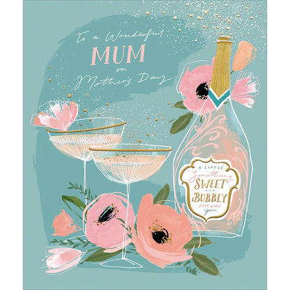 A Wonderful Mum Bubbly Foiled Mother's Day Card